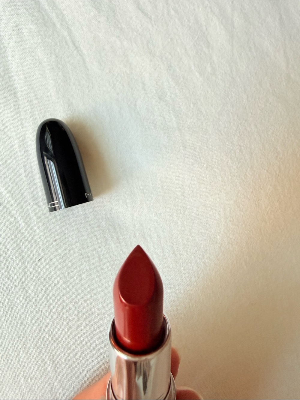 MAC Lustreglass Lipstick in shade A75 “Spice It Up!” 🌶️